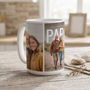 PhotoPop Liebt dich so sehr Papa Foto-Collage Kaffeetasse