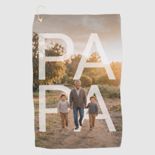PhotoPop Papa Benutzerdefinierte Familie Golfhandtuch