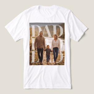 PhotoPop Papa Benutzerdefiniertes Familienfoto Tri-Blend Shirt