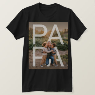 PhotoPop Papa T-shirt personnalisé avec photo de f