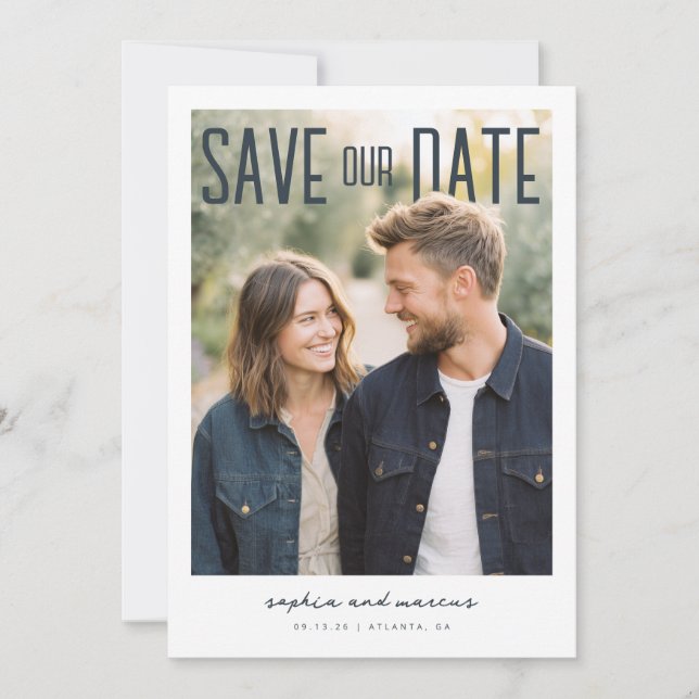PhotoPop Save Our Date Modern Design Save The Date (Vorderseite)