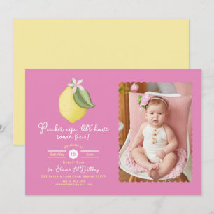 Photos Citron rose Invitation Anniversaire