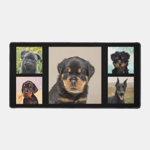 Photos de chien noir personnalisées sur tapis de b