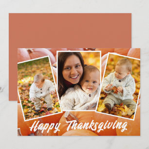 Photos de famille rouge orange tendance Carte Than
