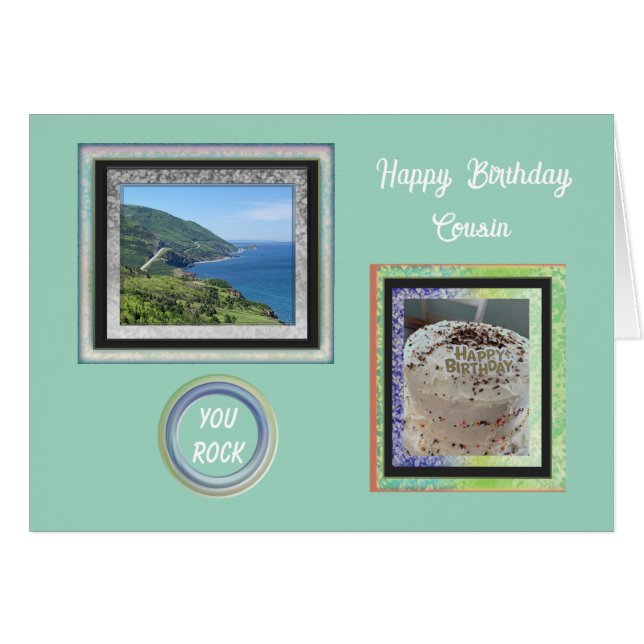 Photos de la carte d'anniversaire de Cousin (Devant horizontal)