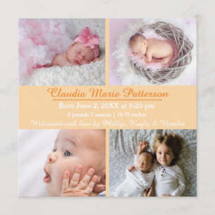 Photos de l'orange 4 - faire-part de naissance