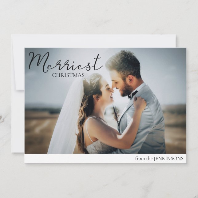 Photos de mariage Carte de vœux de Noël la plus jo (Devant)