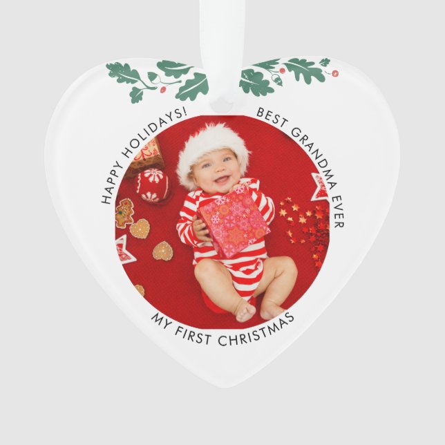 Photos de Noël de bébé et maman grand-mère (devant)