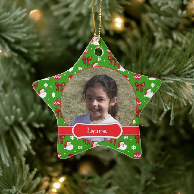 Photos de Noël Enfants Étoile ornement photo (Arbre)