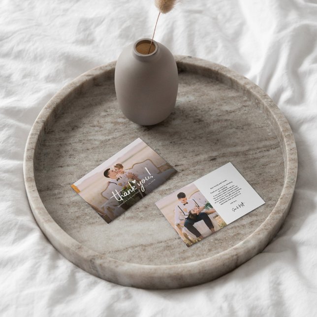 Photos Mariages à la main Carte de remerciements b (Créateur téléchargé)