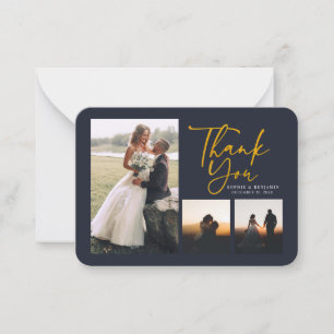 Photos mariages Carte de remerciements Lettré à la