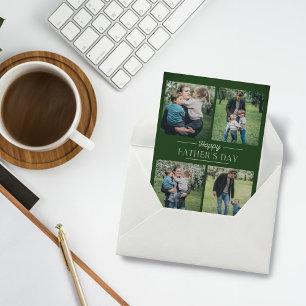 Photos modernes collage Fête des pères Carte de va