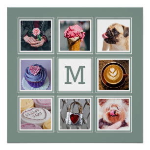 Photos, Monogrammes et affiche couleur