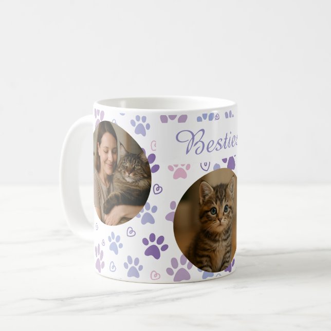 Photos personnalisables Mug Empreinte de patte pou (Devant gauche)