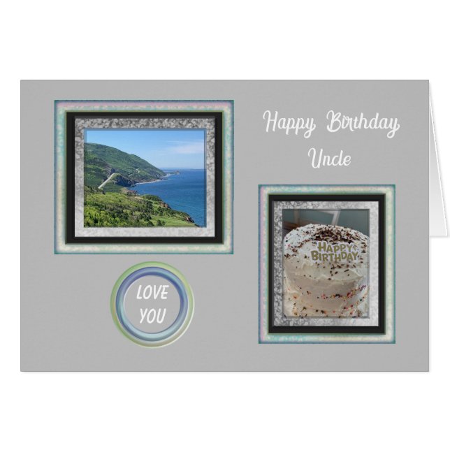 Photos pour la carte d'anniversaire de l'oncle (Devant horizontal)