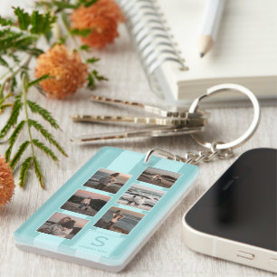 Photos Simples Personnalisées Sur Blanc Turquoise 