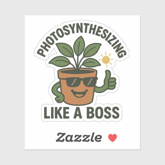 Photosynthesising Like A Boss Vinyl Sticker (Feuille)