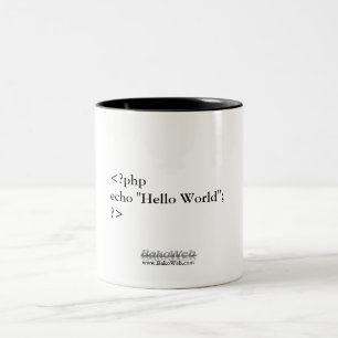 PHP-"hallo Welt" Kaffee-Tasse Zweifarbige Tasse