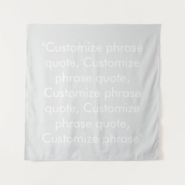 Phrase anpassen elegant hellgrau weiß wandteppich (Vorderseite)
