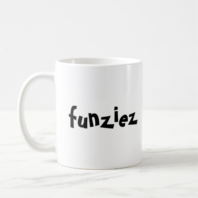 Phrase "Funziez" Kaffeetasse (Links)