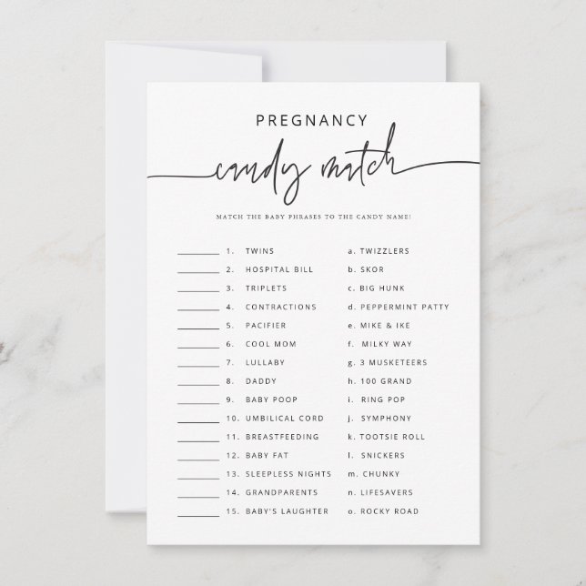Phrase zum Party der Babydusche passt zur Game Act Einladung (Vorderseite)