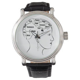Phrenologie Armbanduhr