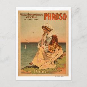 Phroso Frau am Strand Theaterplakat Postkarte