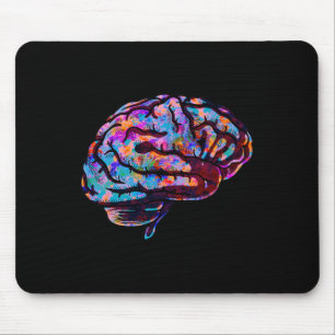 Phsychedelic Art Gefärbte Krawatte Human Brain Coo Mousepad