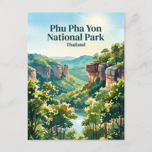 Phu-Pha-Yon-Nationalpark Thailand Postkarte