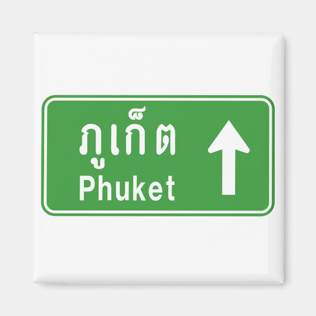 Phuket Ahead ⚠ Thai Highway Traffic ⚠ Magnet (Vorne)