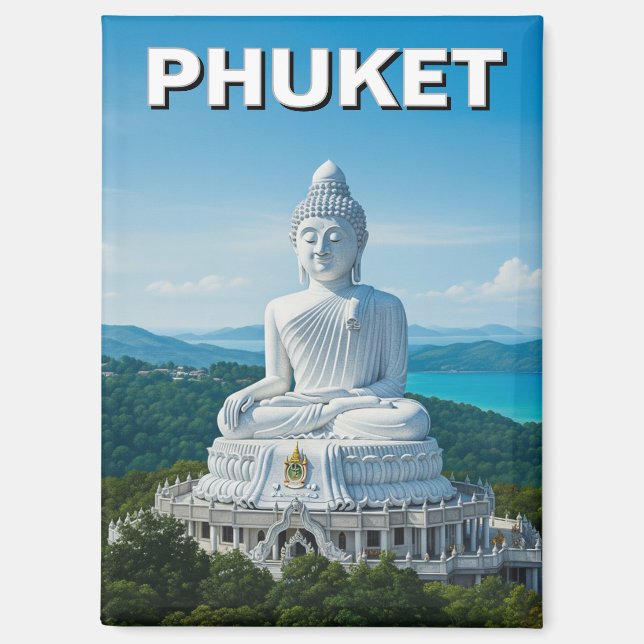 Phuket Big Buddha Thailand Magnet (Vorderseite)