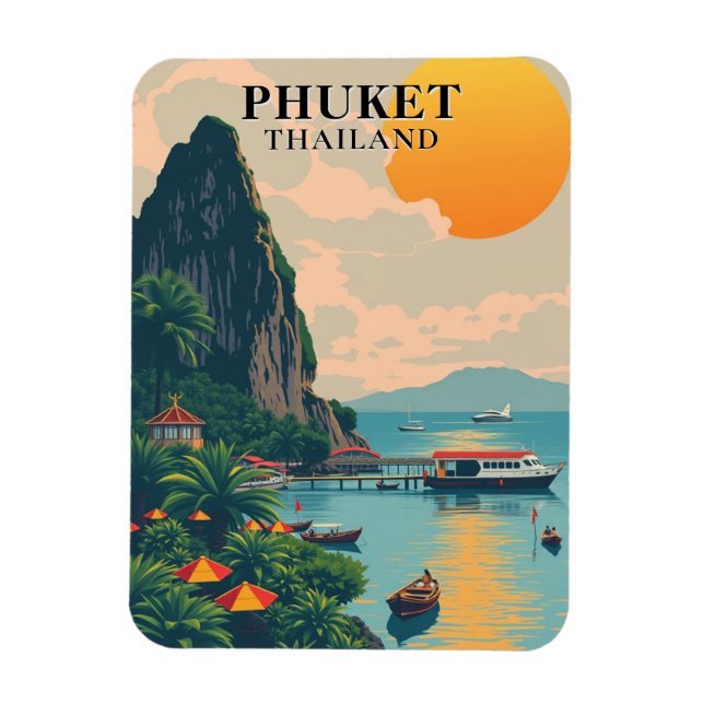 Phuket Thailand Beach Travel Souvenir Magnet (Vertical)