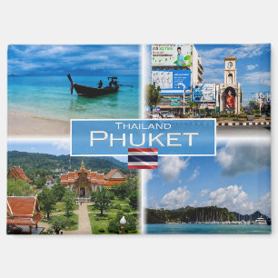 Phuket Thailand Multi-Foto-Collage Reise Magnet