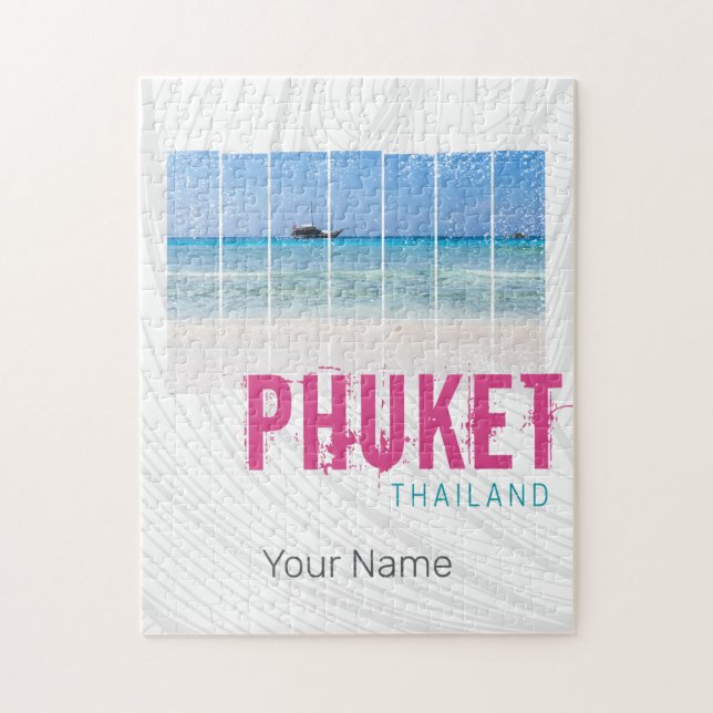 Phuket Thailand Vintag Beach Panorama Souvenir (Vertikal)