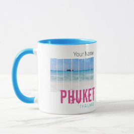 Phuket Thailand Vintag Beach Panorama Souvenir Tasse