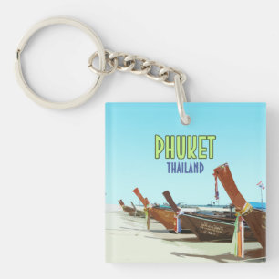 Phuket Thaïlande Tropical Beach Porte - clé Vintag