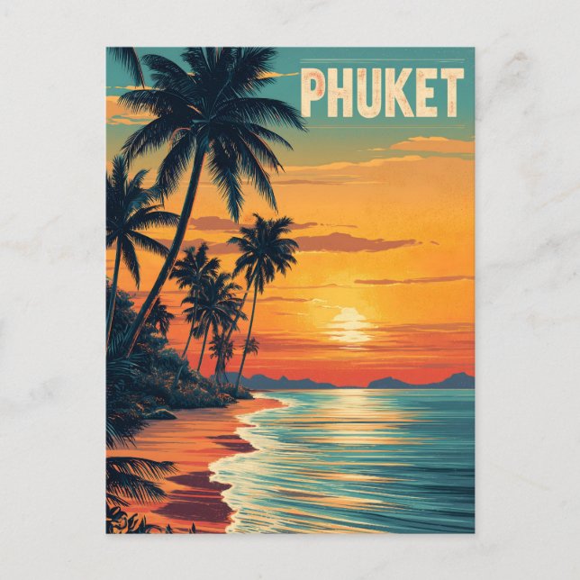 Phuket Vintag Postkarte (Vorderseite)