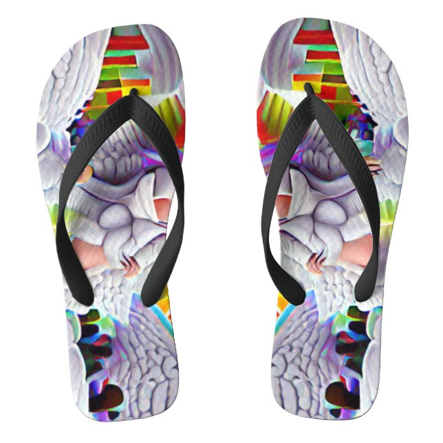 Phycodelic Angel Trip Custom Created Flip Flops (Fußbett)