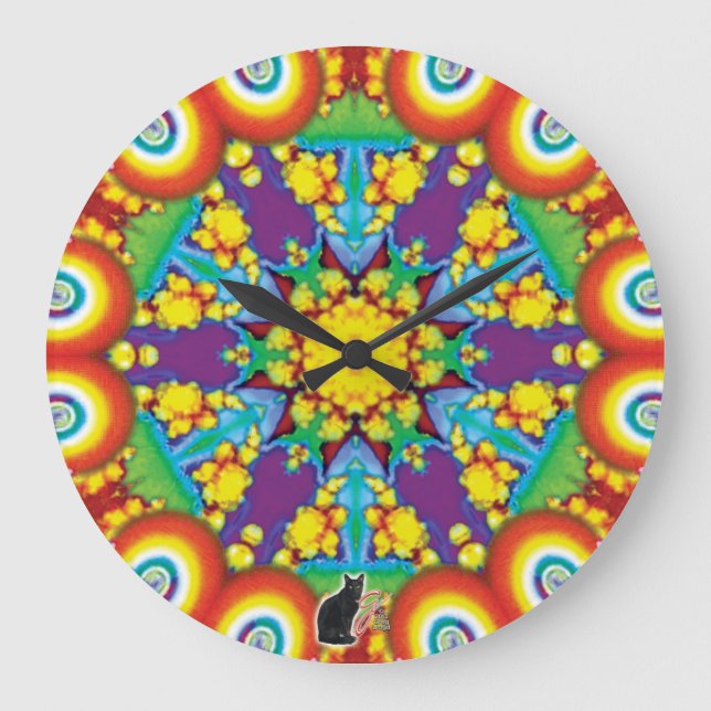 Phyletisches Kaleidoskop Große Wanduhr (Vorderseite)