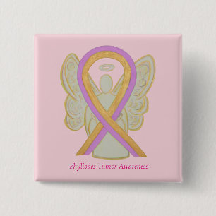 Phyllodes Tumor Engel Awareness Ribbon Pin Buttons