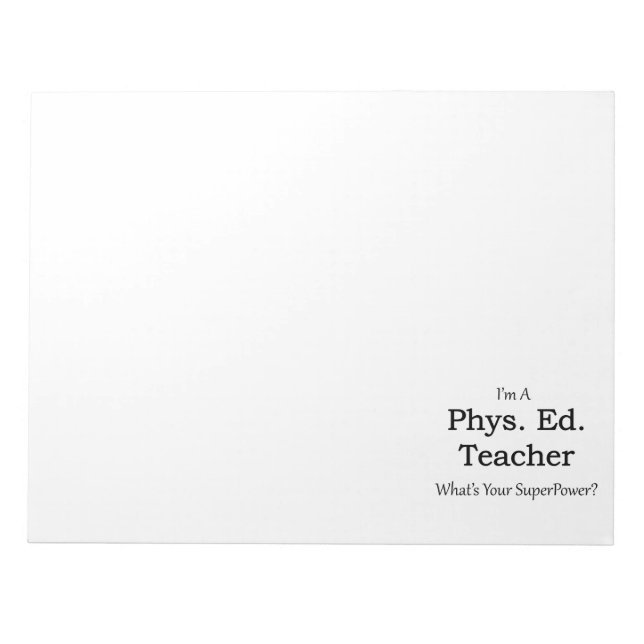 Phys. Ed. Lehrer Notizblock (Vorderseite)