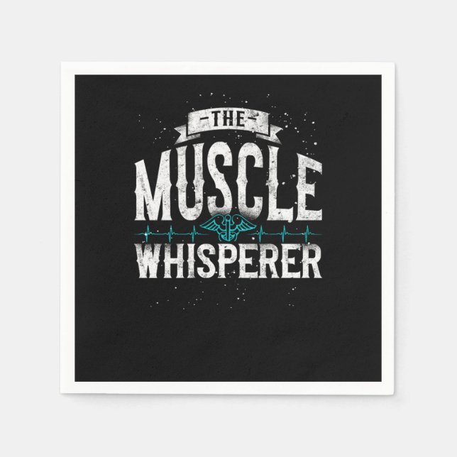 Physical Therapist The Muscle Whisperer Serviette (Vorderseite)