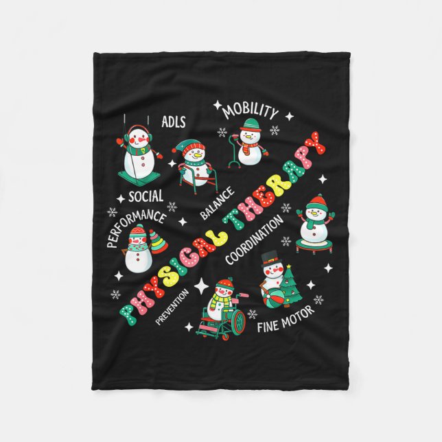 Physical Therapy Christmas Snowman Pt Physical The Fleecedecke (Vorderseite)