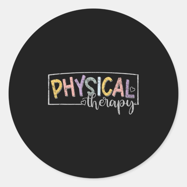 Physical Therapy Funny Physical Therast Pt Therast Runder Aufkleber (Vorderseite)