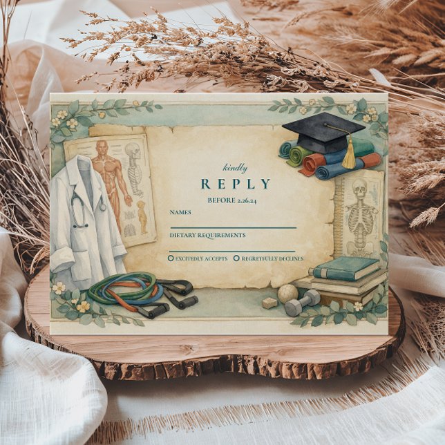 Physical Therapy Graduation RSVP Karte (Von Creator hochgeladen)