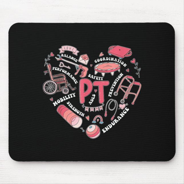 Physical Therapy Pt Valentine Heart Shape Physical Mousepad (Vorne)