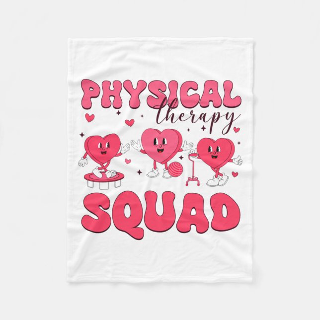 Physical Therapy Squad Valentines Day Pt Pta Vale  Fleecedecke (Vorderseite)
