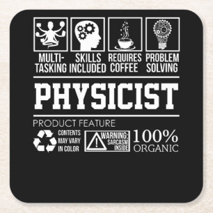 Physicist 100% Organic Rechteckiger Pappuntersetzer
