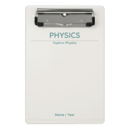 Physics Clipboard – Minimal Design| Custom Name Mini Klemmbrett