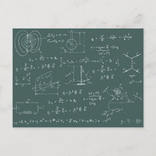 Physics Diagramm and Formulas Postkarte
